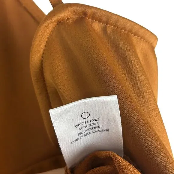 BHLDN Sachin & Babi Cali Golden Rod Cowl Neck Sleeveless Satin Slip Midi Dress 8 - Picture 8 of 8